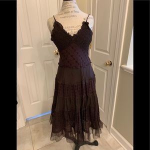 Fun and flattering chocolate brown boho dress